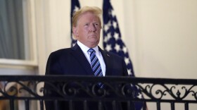 President Donald Trump stands on the balcony outside of the Blue Room as returns to the White House Monday, Oct. 5, 2020, in Washington, after leaving Walter Reed National Military Medical Center, in Bethesda, Md. A federal appeals court says Trump's accountant must turn over his tax records to a New York state prosecutor. The 2nd U.S. Circuit Court of Appeals in Manhattan ruled Wednesday, Oct. 7.