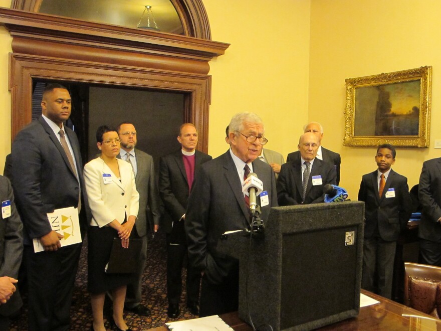 Members of the New Jersey Coalition For Diverse And Inclusive Schools announce their lawsuit