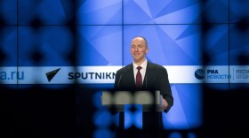 Carter Page, a former foreign policy adviser of U.S. President-elect Donald Trump, speaks at a news conference at RIA Novosti news agency in Moscow, Russia, Monday, Dec. 12, 2016. (Pavel Golovkin/AP Photo)
