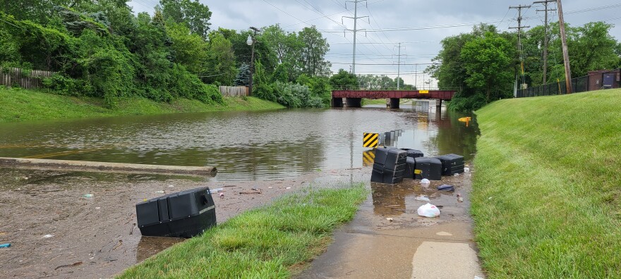 A flooded underpass on Greenfield Rd. in Dearborn after the 2021 storm.