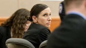 Kouri Richins, a Utah mother accused of fatally poisoning her husband, looks on during her murder trial at the Summit County Justice Center in Park City, Utah, Monday, Feb. 23, 2026.