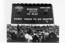 This is a photo of the scoreboard at the end of the MSU - Notre Dame football game on Nov. 19, 1966