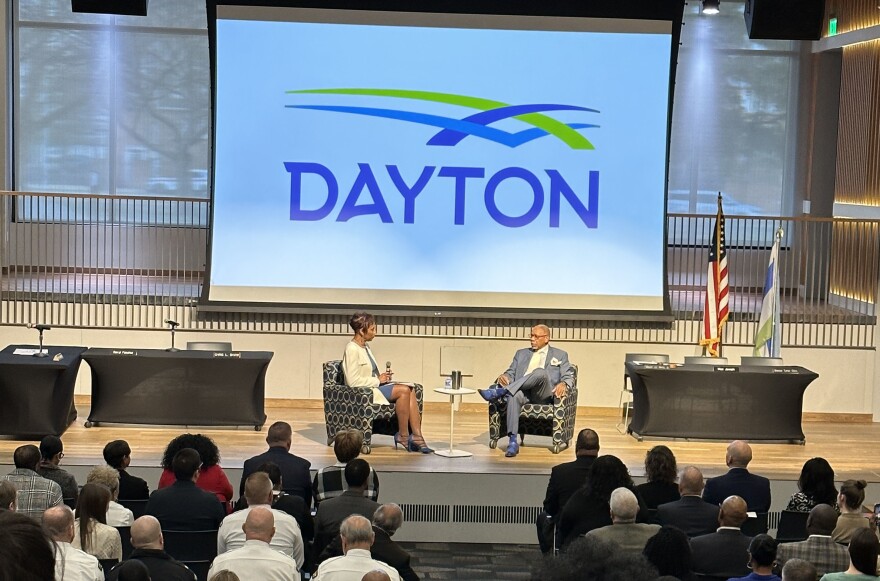 Mayor Jeffrey Mims, Jr. shares with an audience the city's many development accomplishments as well as future goals. Seasoned journalist Marsha Bonhart guided the mayor through various topics.