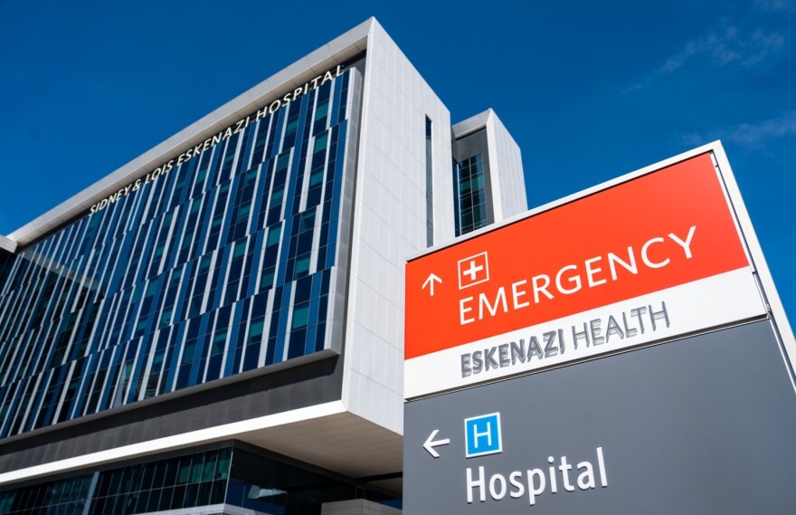 Sidney and Lois Eskenazi Hospital on March 24, 2026, in Indianapolis.