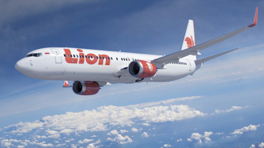 An artist rendering depicts a Boeing 737 MAX 9. Lion Air of Indonesia has agreed to become the first commercial customer for the plane. 