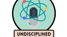 The Undisciplined logo features an atom circling a microphone