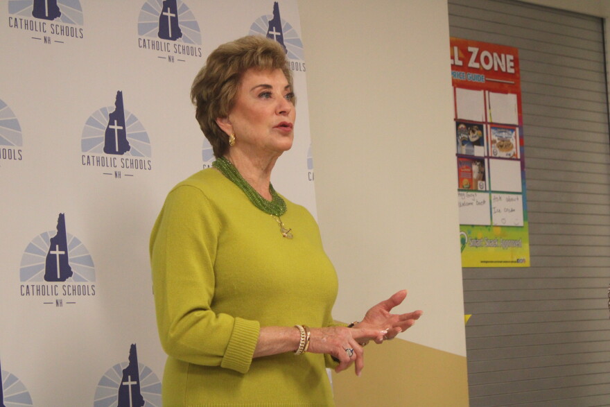 Linda McMahon, the U.S. Secretary of Education, visited a couple of private and public schools in Manchester on Oct. 15, 2026.