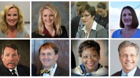 Greitens' Cabinet appointees shown clockwise from top left: Sarah Steelman, Chris Chinn, Anne Precythe, Carol Comer, Joel Walters, Chlora Lindley-Myers, Randall Williams, Charles "Drew" Juden