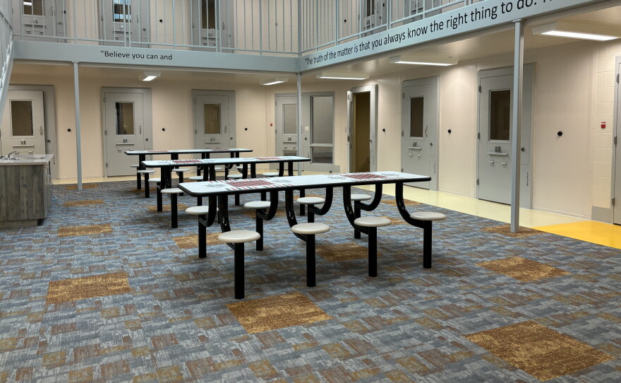 A cellblock in the new Itasca County Jail in Grand Rapids on April 25, 2024.