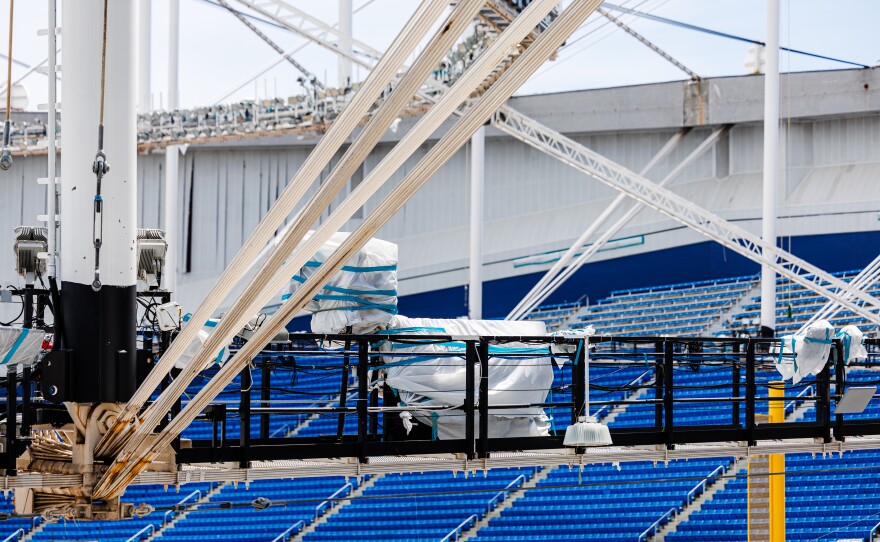 The City of St. Petersburg is working on Tropicana Field to get the stadium ready for the Tampa Bay Rays' 2026 season.