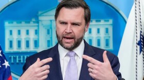 Vice President JD Vance speaks to reporters during a press briefing at the White House, Tuesday, May 19, 2026, in Washington.