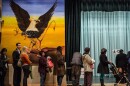 People wait in line to vote at the Columbia Heights Educational Campus on Nov. 6 in Washington, D.C.