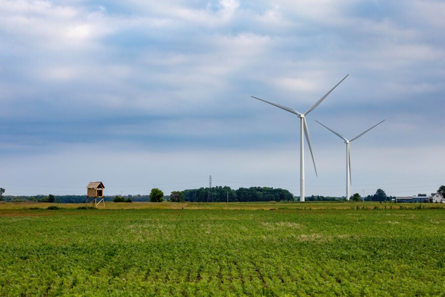 Windmill farm in Michigan