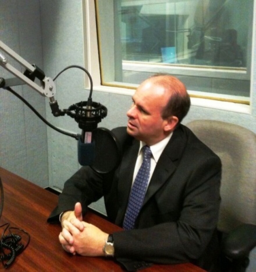 Brian Meyer at WBFO studio