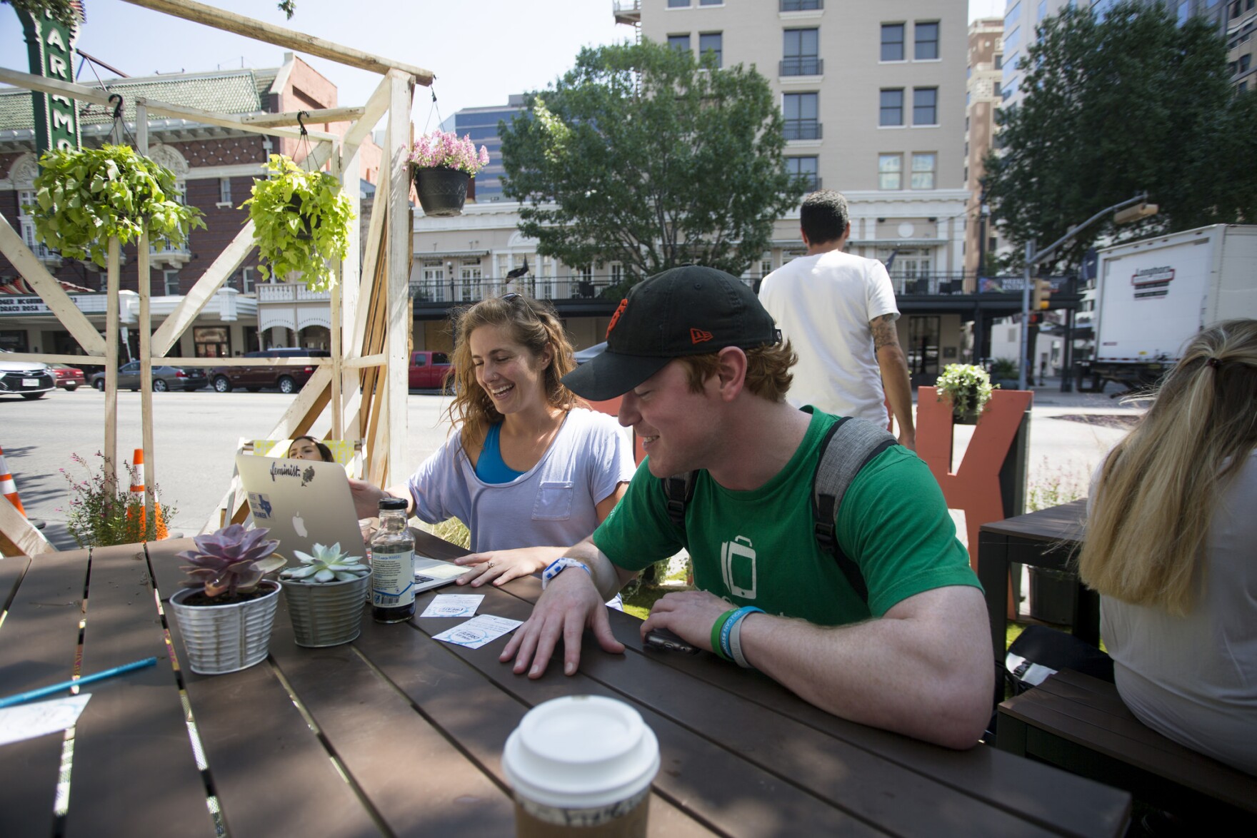 Hammocks And Mulch Replace Cars For The Day In Austin Parking Spots