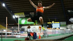 The long jump in Holt Arena