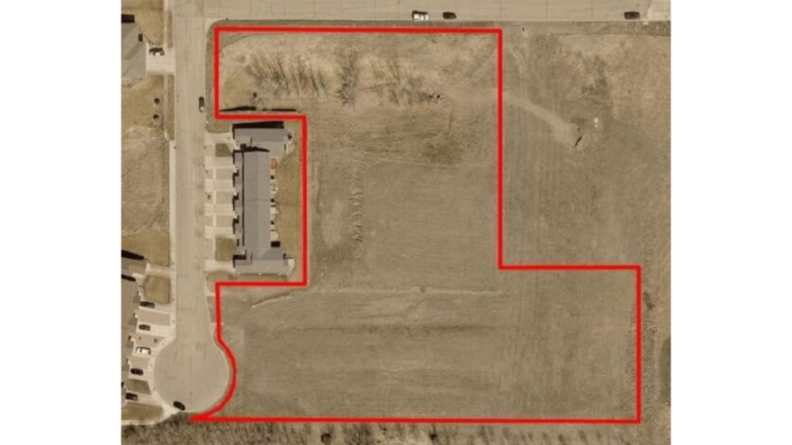 Zoning area of a proposed apartment complex in development in northeast Pierre. The city commission approved a TIF request from a Sioux Falls developer to finance the project on Dec. 5, 2023.