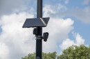 A Flock camera keeps watch over the traffic on Goshen Road in Fort Wayne on Aug. 27, 2026.