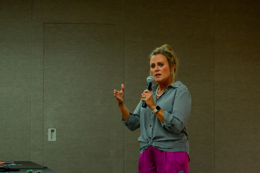 McCormick spoke about the need for healthcare — both reproductive and otherwise — in Indiana.