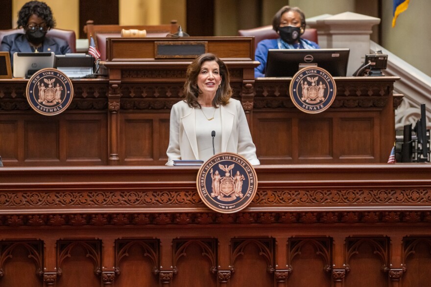 Governor Kathy Hochul delivers 2022 State of the State Address in Assembly Chamber at the State Capitol. (Darren McGee- Office of Governor Kathy Hochul)