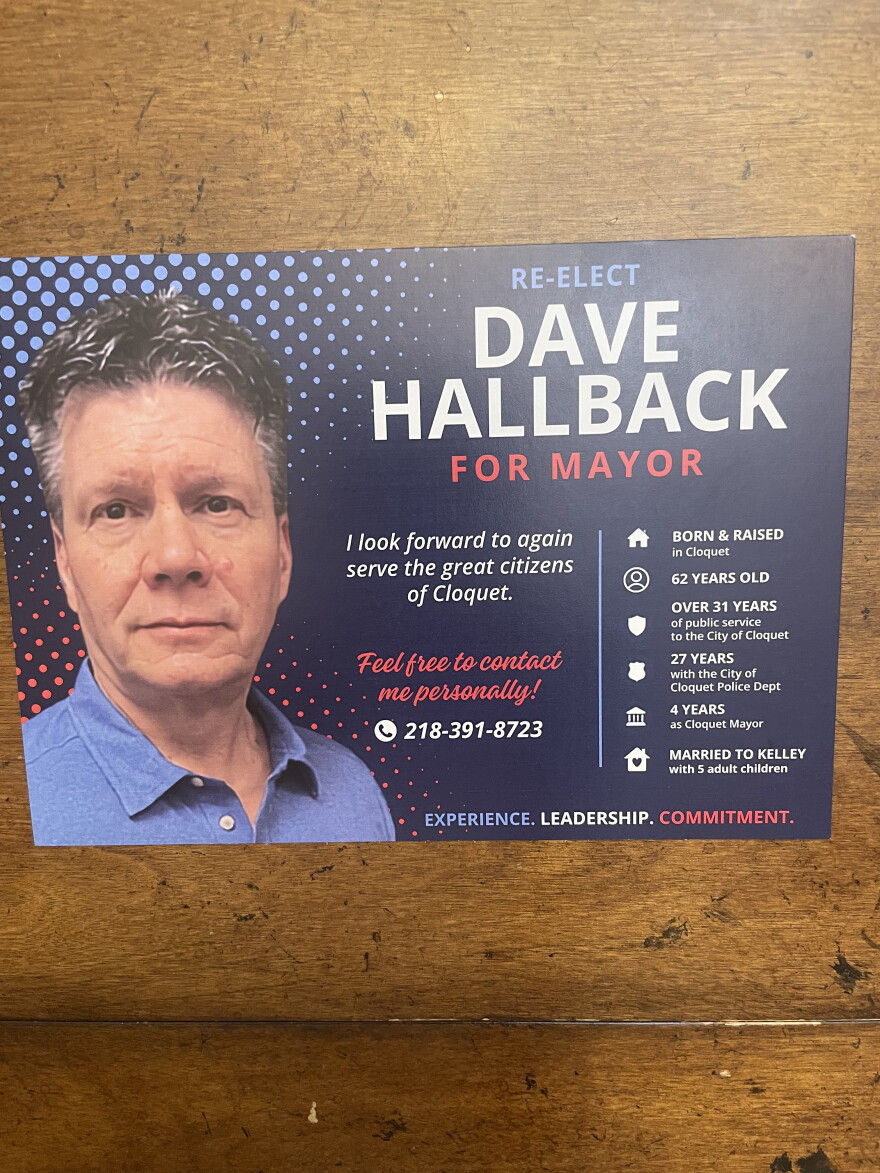 Dave Hallback is a candidate for Cloquet mayor in the 2026 election.