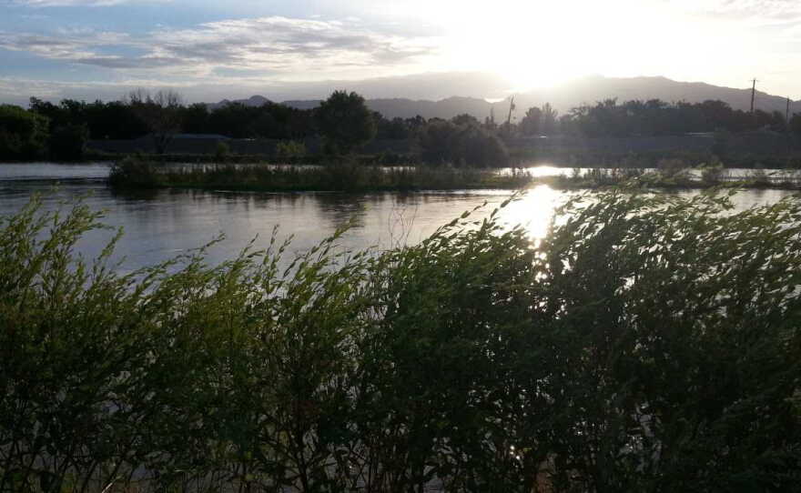 A view of the Rio Grande from El Paso, Texas near the New Mexico border