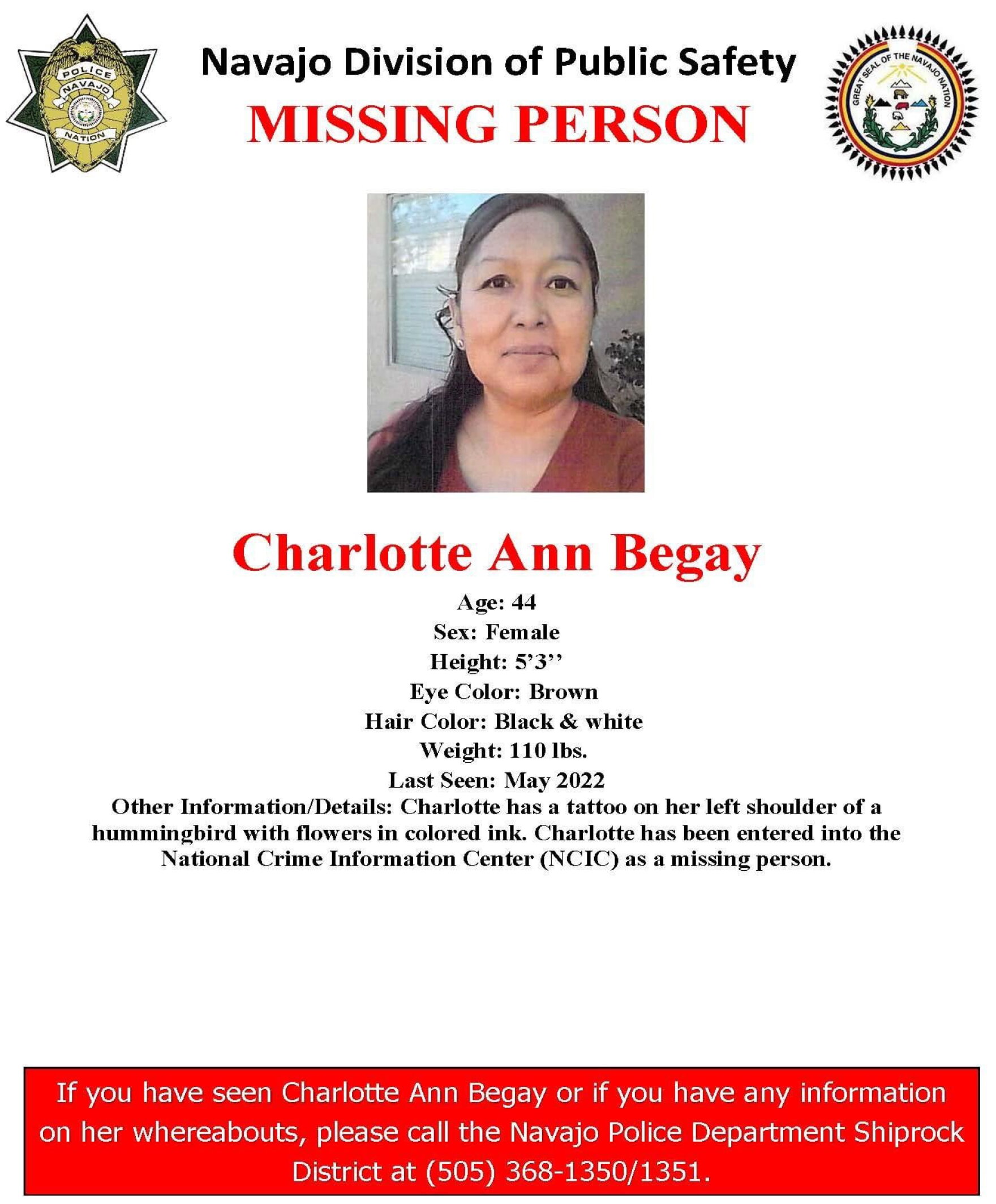 Navajo Nation authorities seeking missing woman in northwestern New Mexico