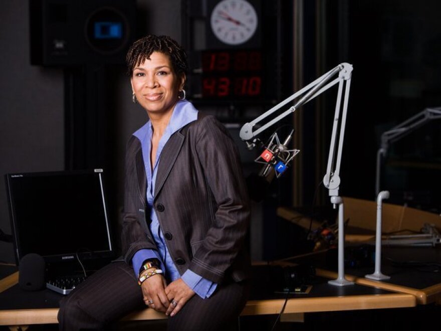 Michel Martin in <em>Tell Me More</em>'s studio.