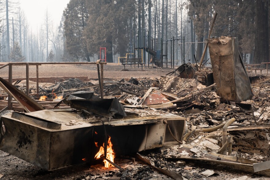 Walter Tyler Elementary in Grizzly Flats, burned to the ground after fire.