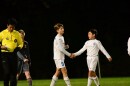 Esmir Bajraktarević (left) and Liam Wasco shake hands while playing soccer together as kids. The two have known each other since they were five.