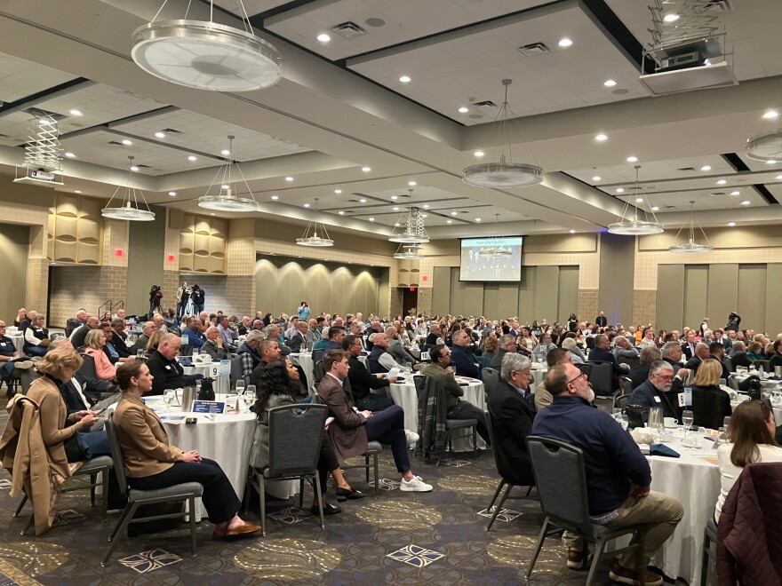 The crowd at Wednesday's "State of the City" noon-time address at Waterfront Convention Center.