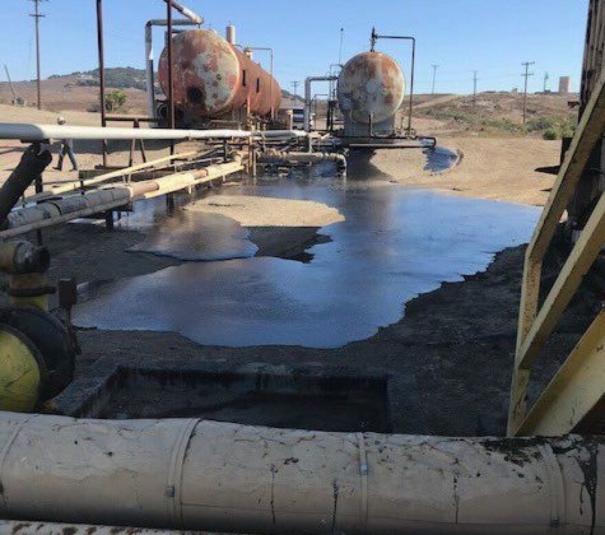 A small oil spill in 2020 at an abandoned oil facility east of Santa Maria