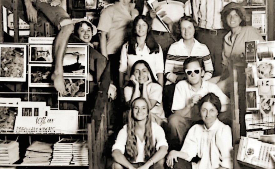 The original staff of the Tattered Cover bookstore in 1979. Years later, in the 1980s, (before he became an NPR correspondent) a teenage Scott Horsley worked as a Tattered Cover shipping clerk.