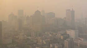 Hazy skies over downtown San Francisco.