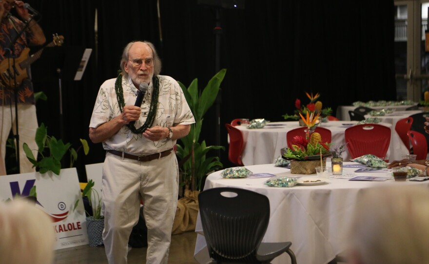 Former Gov. Neil Abercrombie at Keohokalole's watch party.