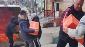 Emergency medical shipments from Direct Relief arrive at a distribution center located in central Ukraine.