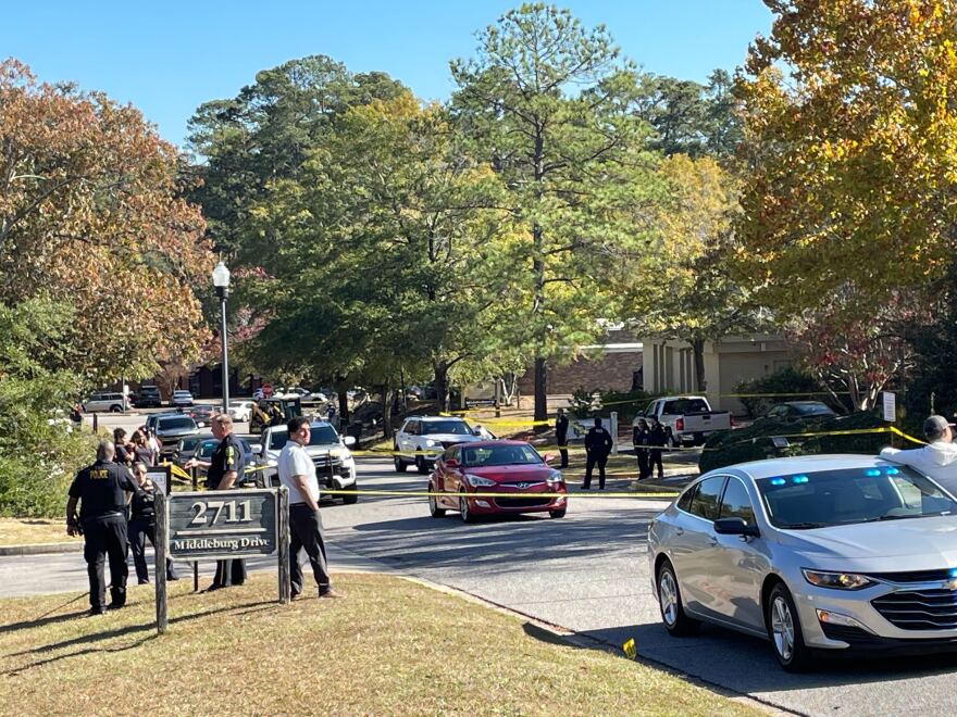 Columbia Police respond to an isolated shooting on the 2700 block of Middleburg Dr. Thursday morning.