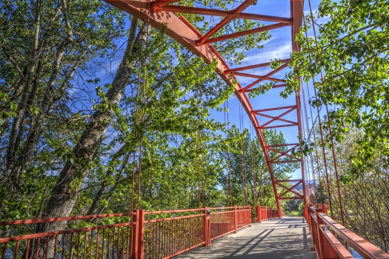 Boise River Greenbelt bridge.