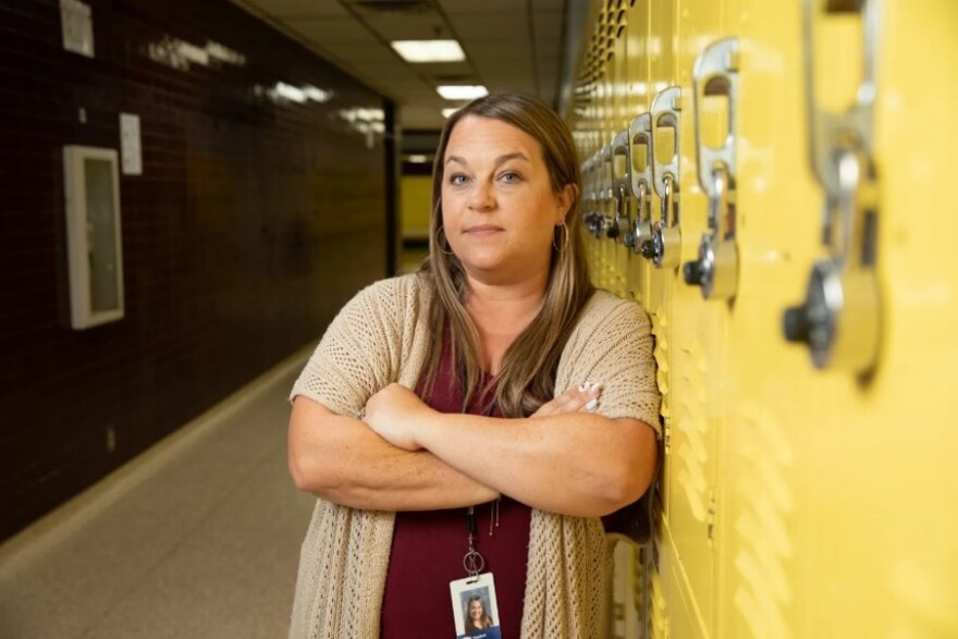Rachel May, Stillwater Public Schools' substance abuse counselor, pauses for a photo on Aug. 11, 2026.