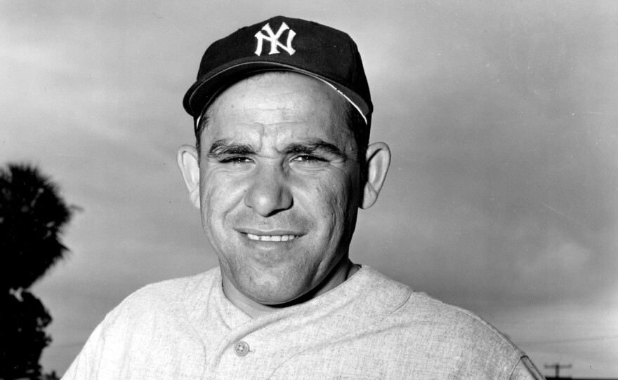 Yogi Berra, during spring training in 1954, at the height of his career.