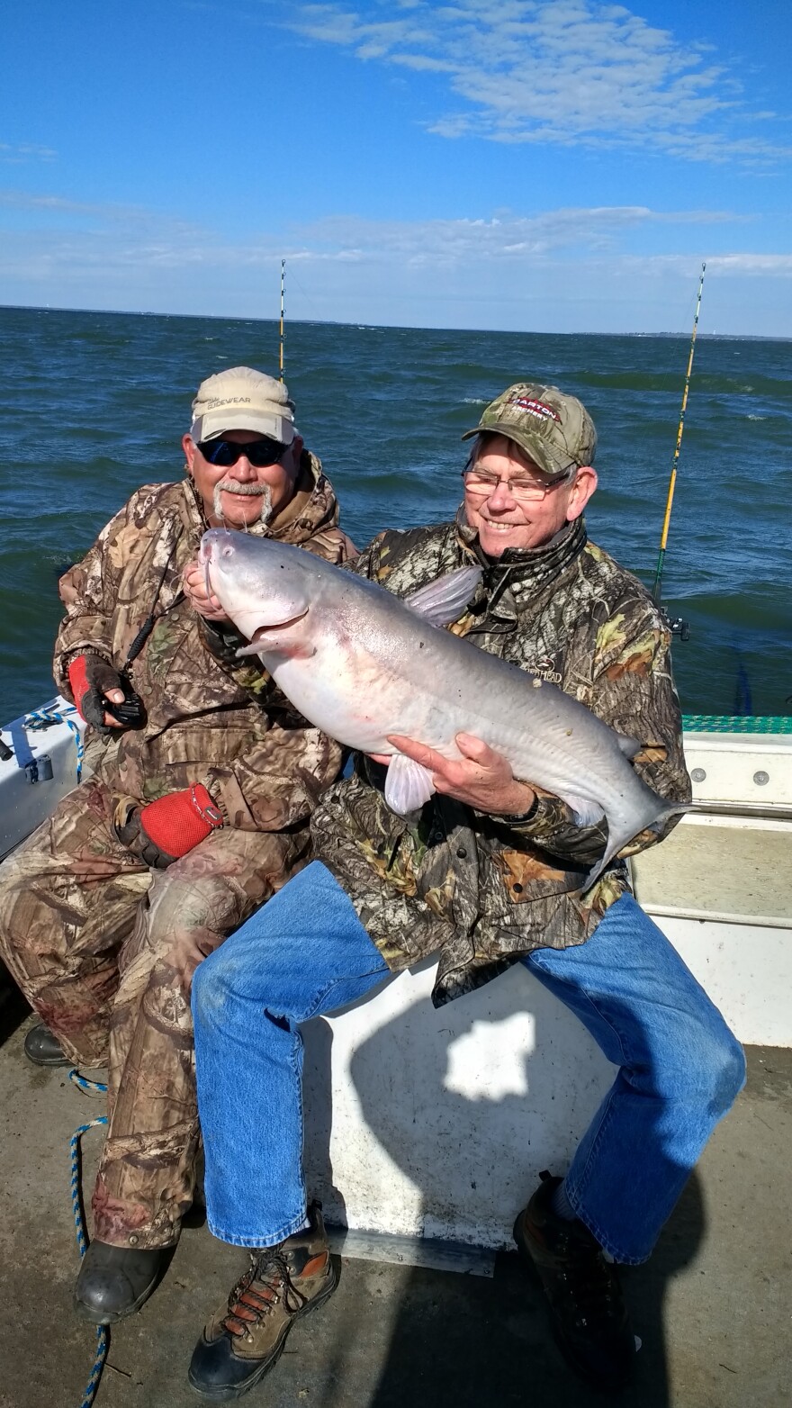 David Hanson (left) and Luke Clayton(right) showing off a catch.