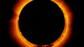 An annular solar eclipse creates a "ring of fire" around the Moon.