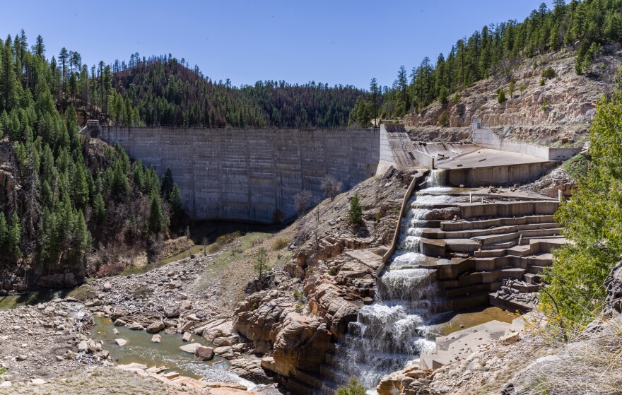 Following a strong winter, spring snowmelt filled C.C. Cragin Reservoir to capacity in March 2017.