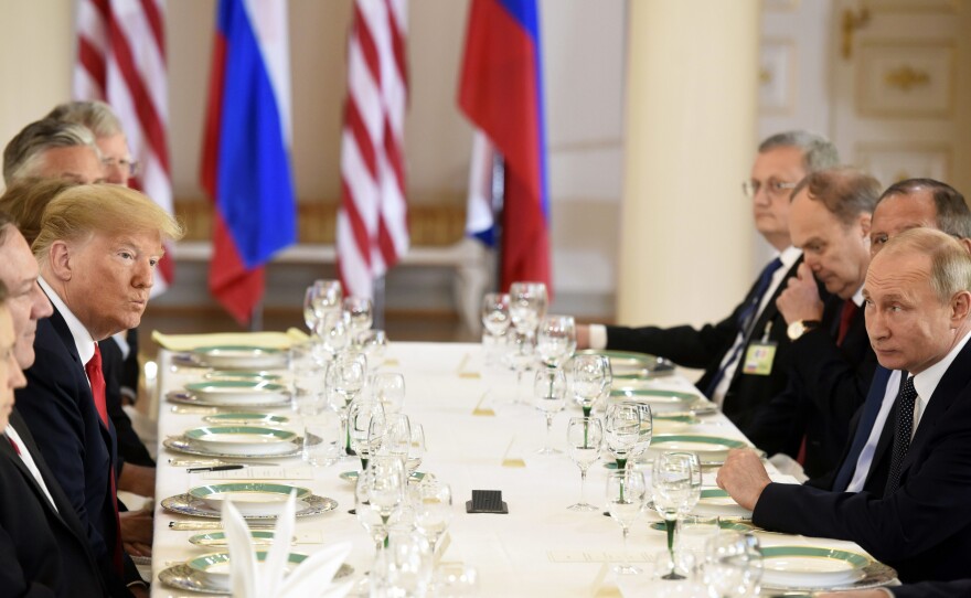 President Trump meets President Putin of Russia in Helsinki in July.