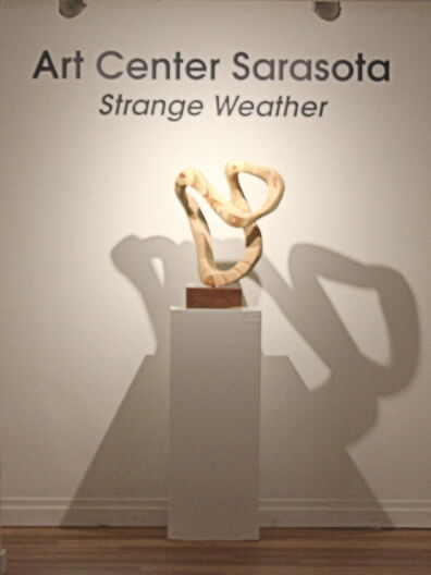 Marquee for 'Strange Weather' exhibition at Art Center Sarasota