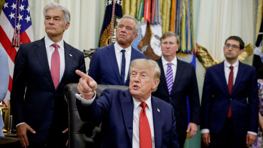 Trump pointing