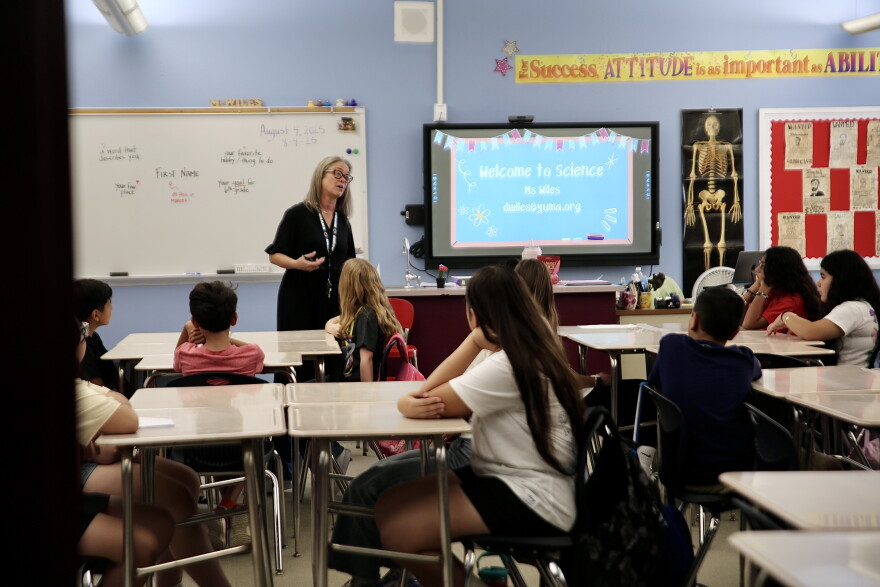 Deb Wiles, 6th grade science, observed this year's kids seem like they'll be a fun bunch.