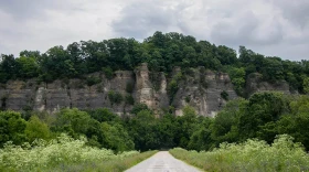 300-foot limestone bluff at Inspiration Point.