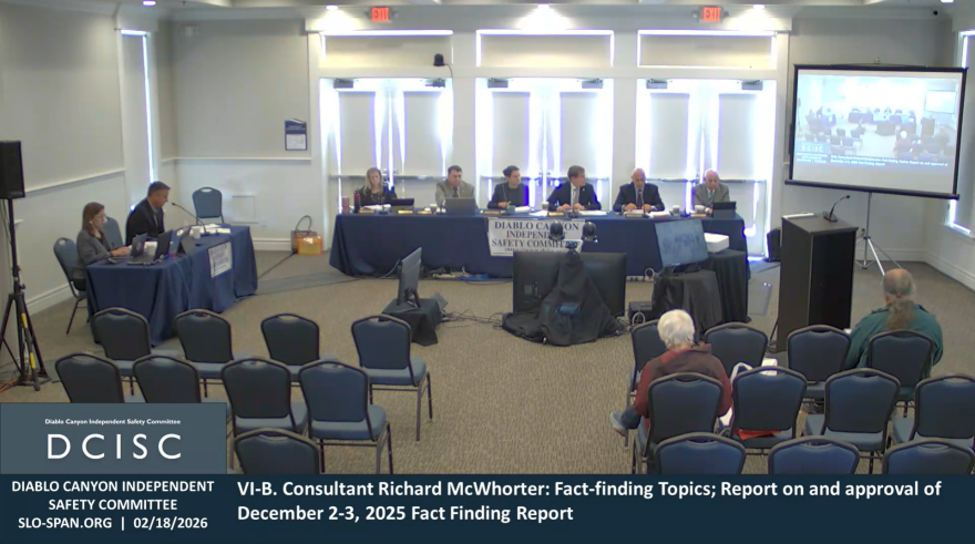 The Diablo Canyon Independent Safety Committee held February's meeting in a conference room at the Avila Lighthouse Suites. The committee holds three public meetings a year in the San Luis Obispo area.