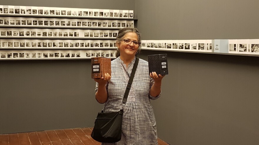 Singh presents her <em>Museum Bhavan</em> books at the 2017 Serendipity Arts Festival in Goa, India.